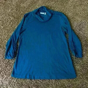 Kim Rogers Women’s Teal Long Sleeve Top, size M